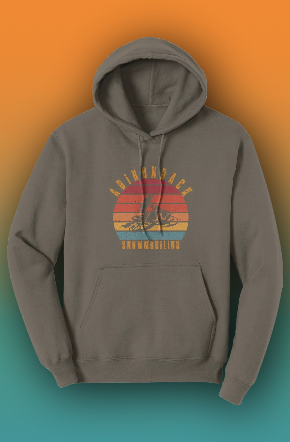 ADK - Snowmobiling - Sunset - Hoodie