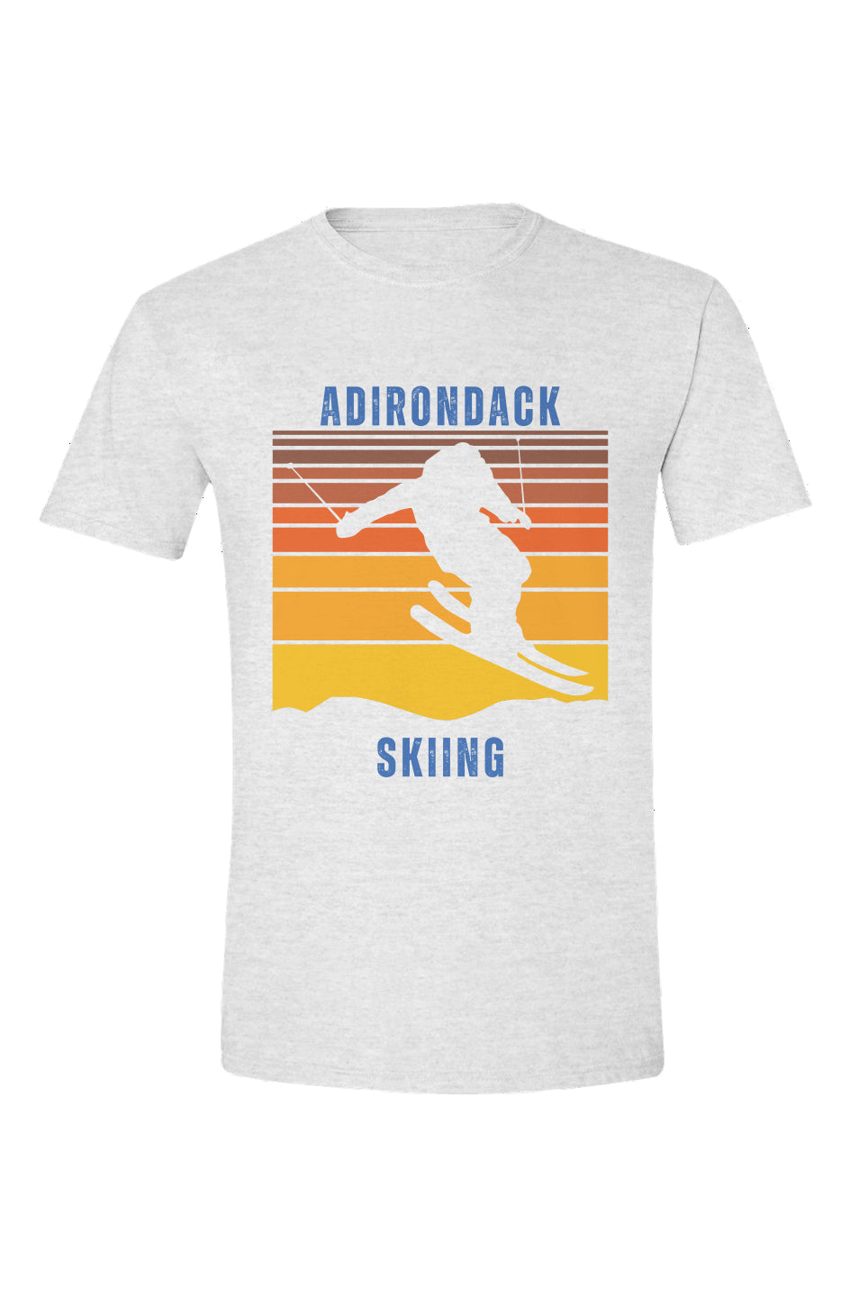 ADK - Skiing - Retro Sunset T-Shirt