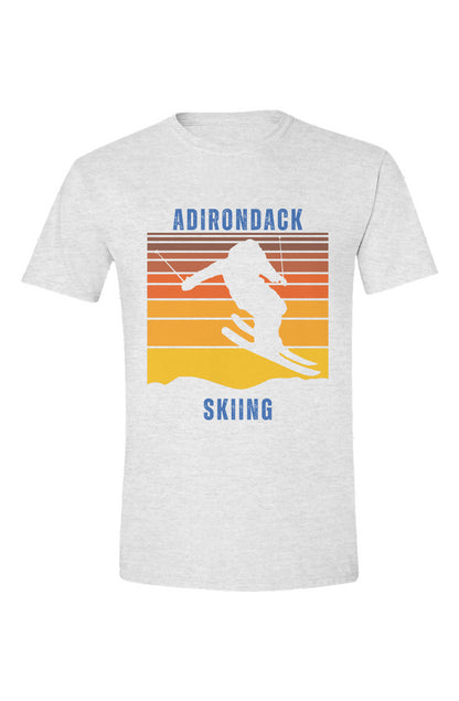 ADK - Skiing - Retro Sunset T-Shirt