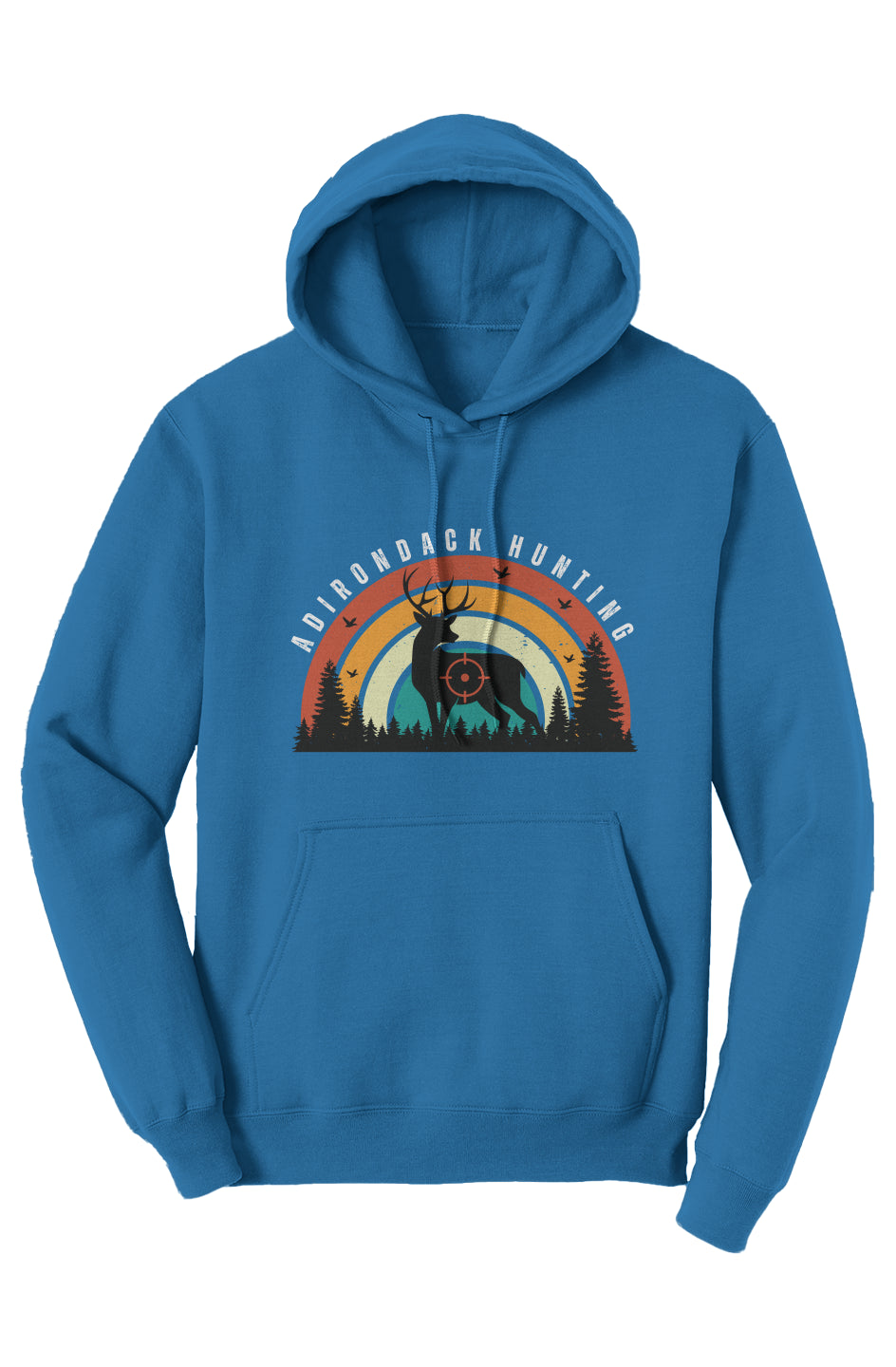ADK - Hunting - Deer - Retro Fleece Hoodie
