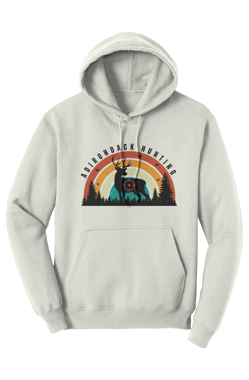 ADK - Hunting - Deer - Retro Fleece Hoodie