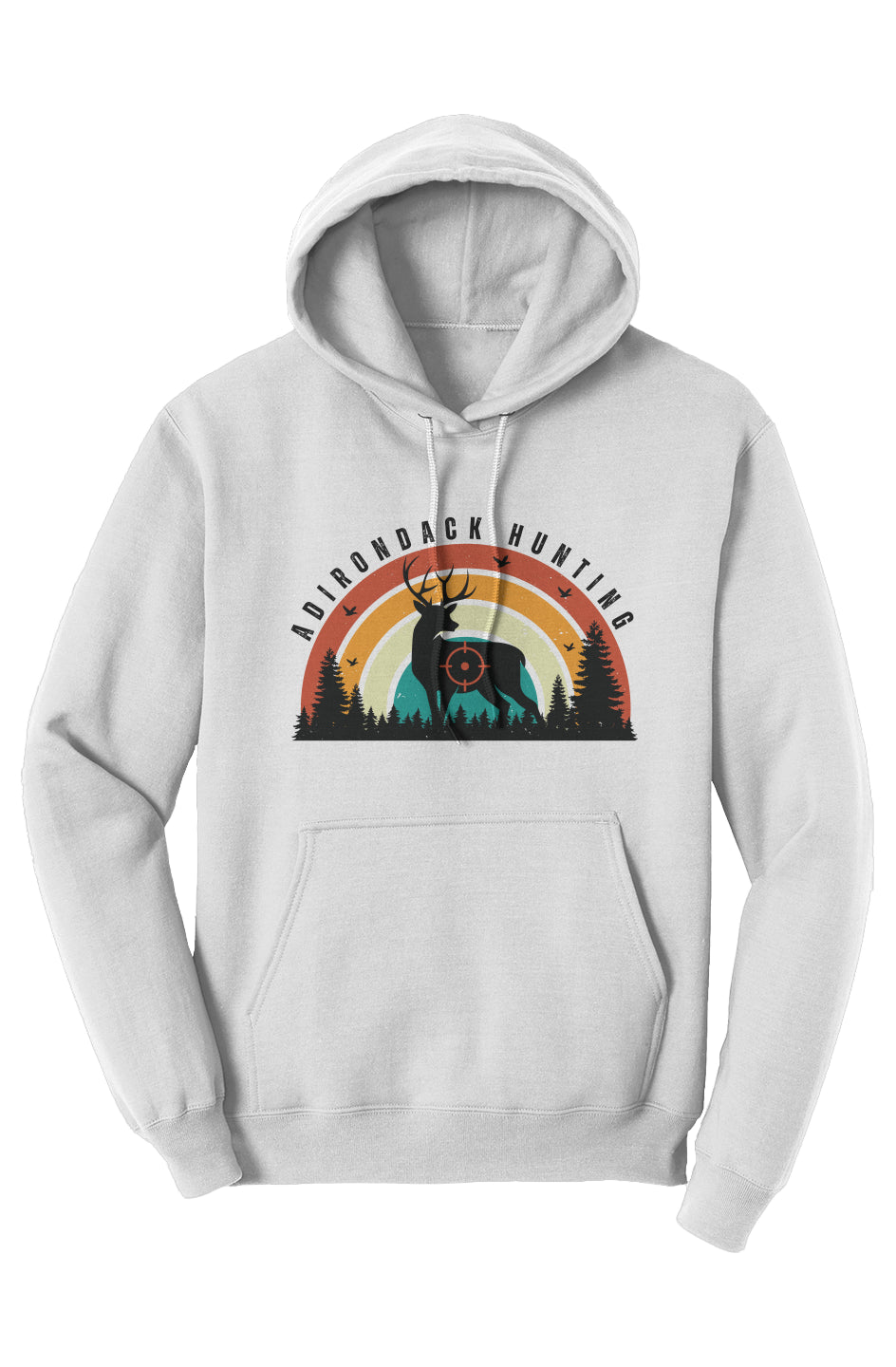 ADK - Hunting - Deer - Retro Fleece Hoodie