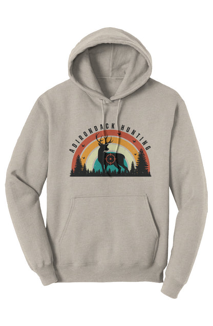 ADK - Hunting - Deer - Retro Fleece Hoodie