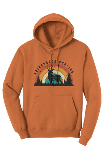 ADK - Hunting - Deer - Retro Fleece Hoodie