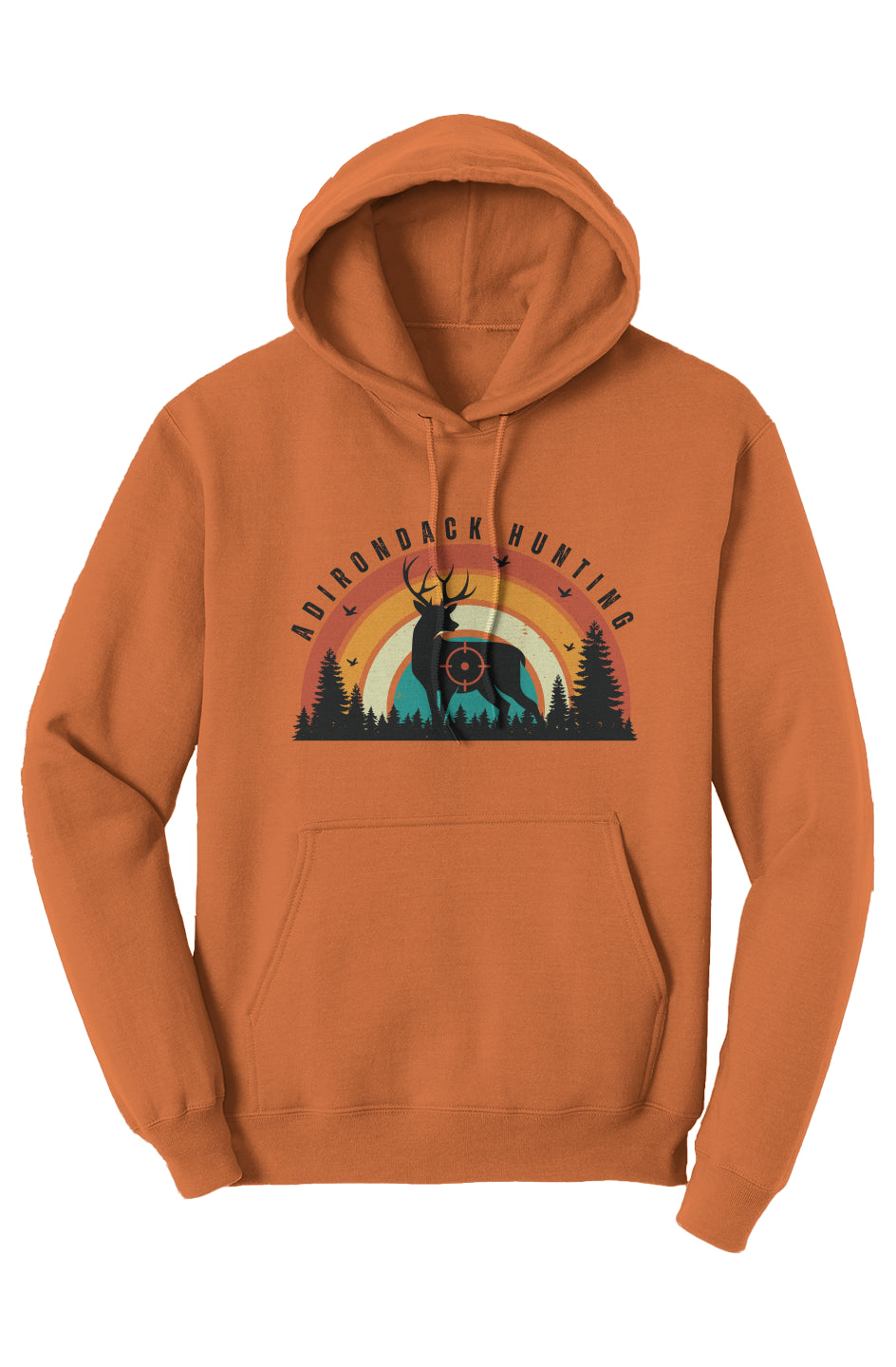 ADK - Hunting - Deer - Retro Fleece Hoodie