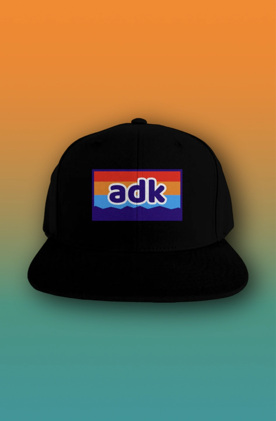 ADK - Sunset - Square - Snapback Hat