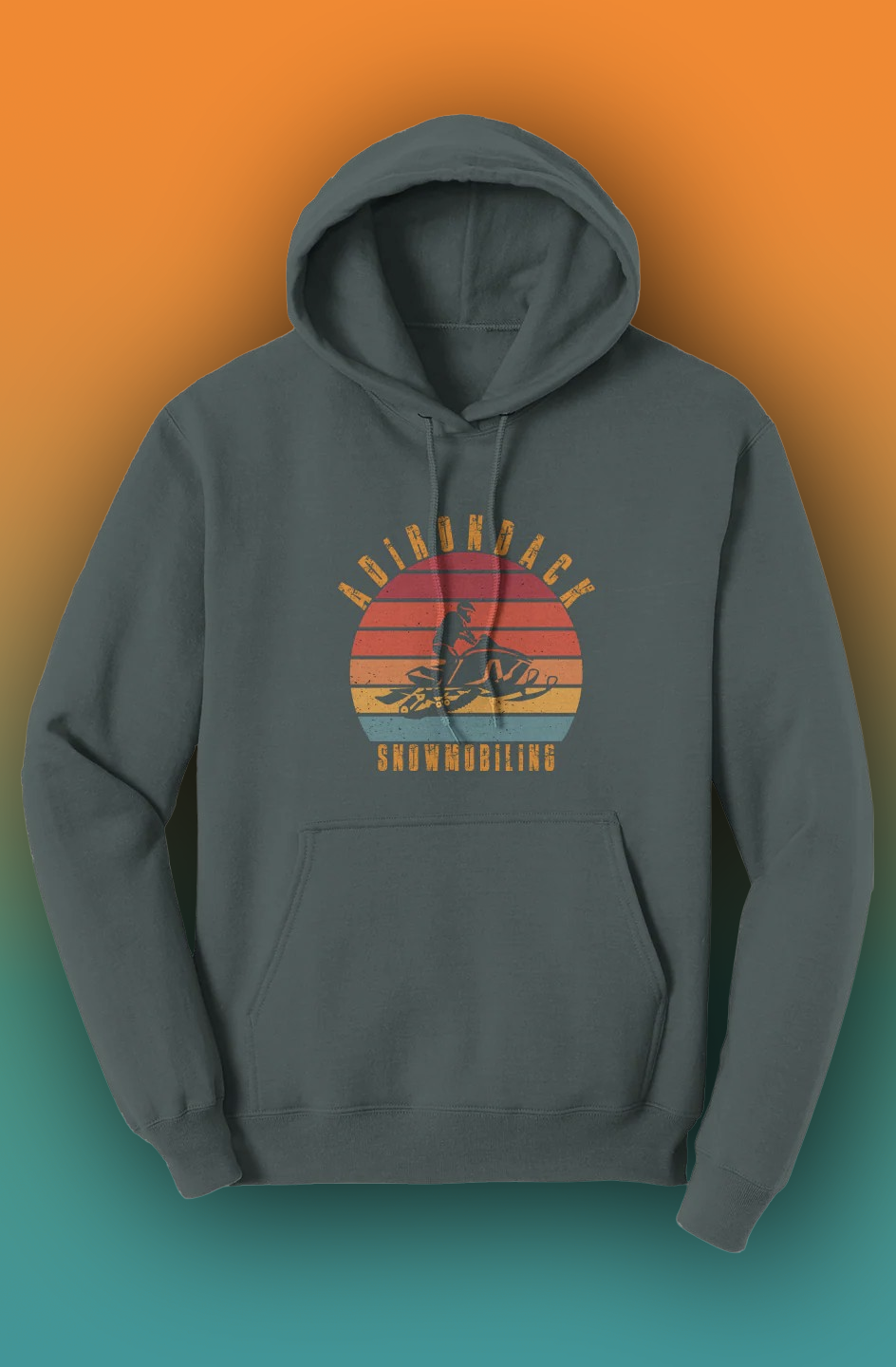 ADK - Snowmobiling - Sunset - Hoodie