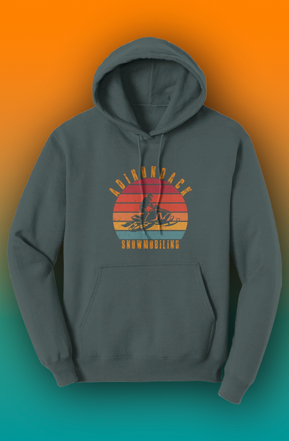 ADK - Snowmobiling - Sunset - Hoodie