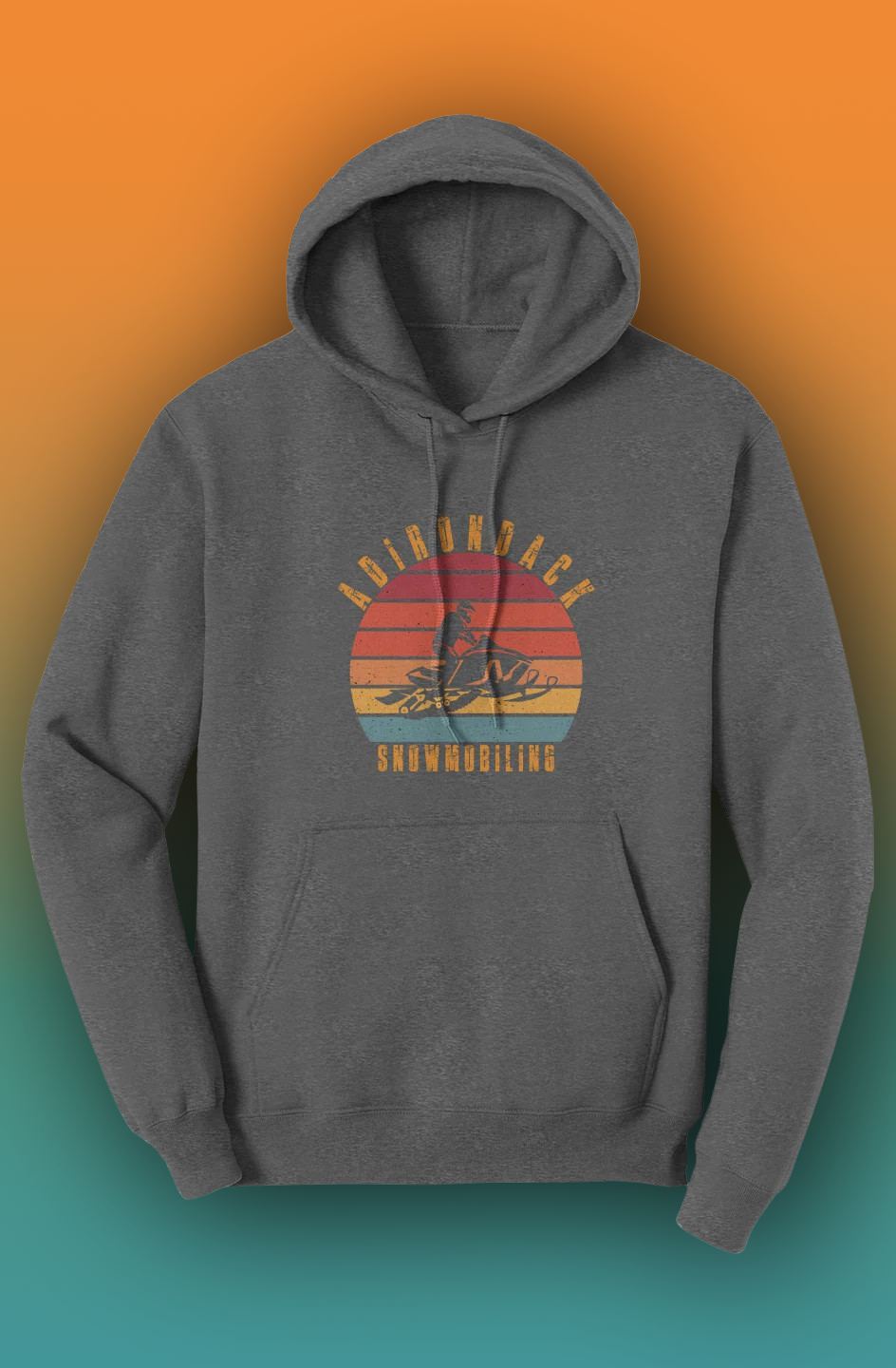 ADK - Snowmobiling - Sunset - Hoodie