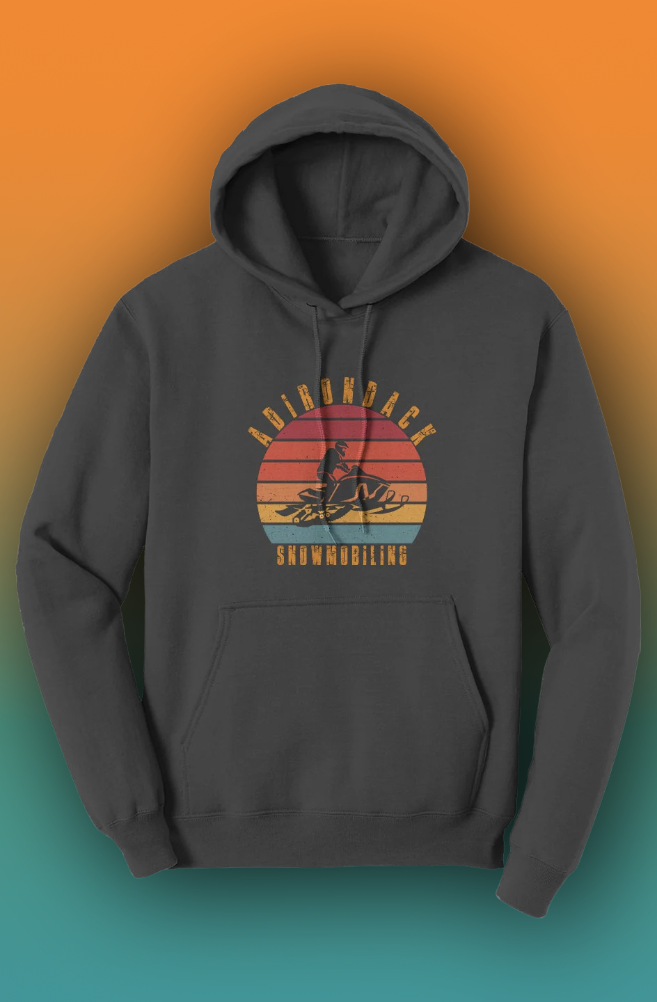 ADK - Snowmobiling - Sunset - Hoodie