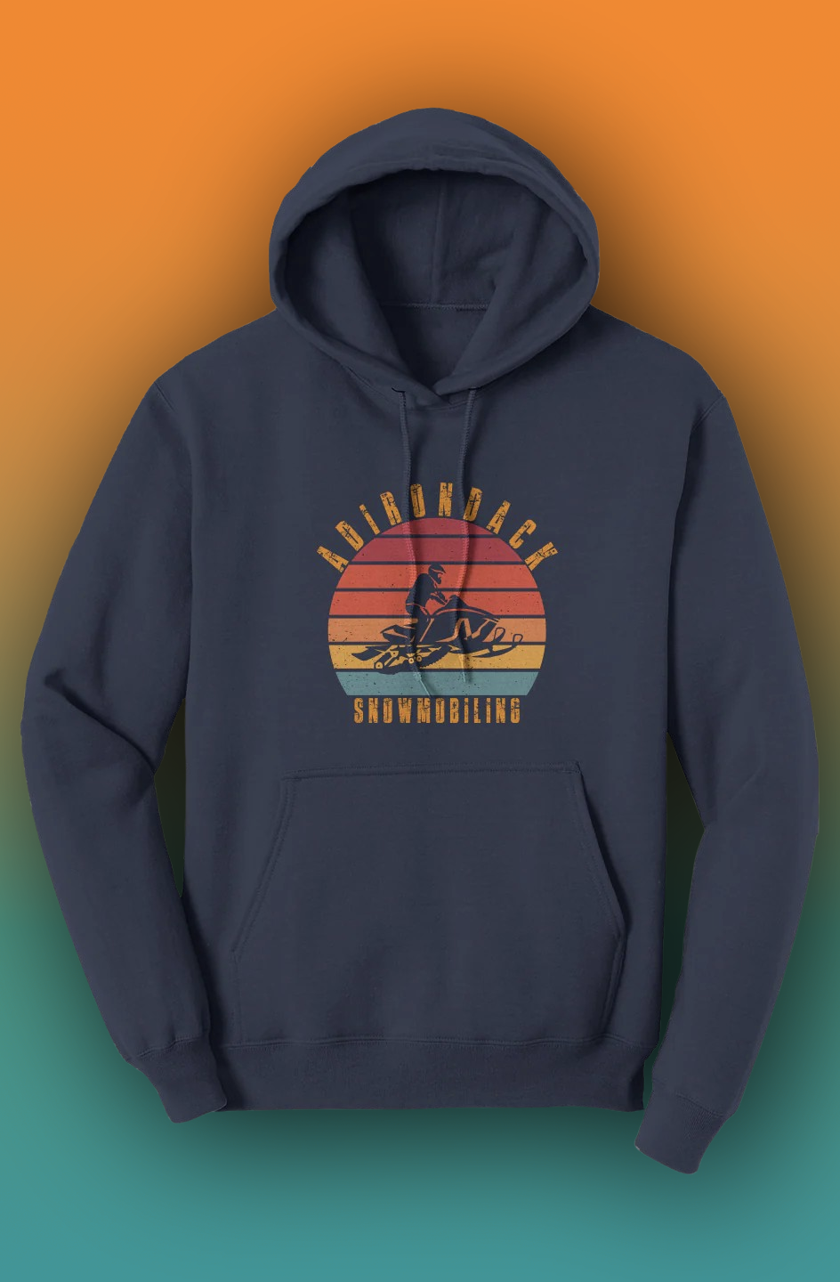 ADK - Snowmobiling - Sunset - Hoodie