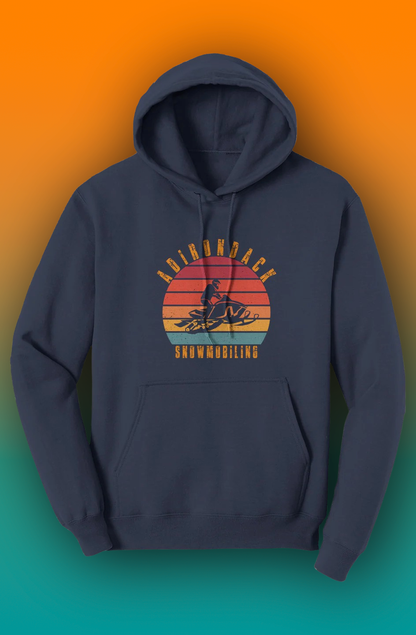 ADK - Snowmobiling - Sunset - Hoodie