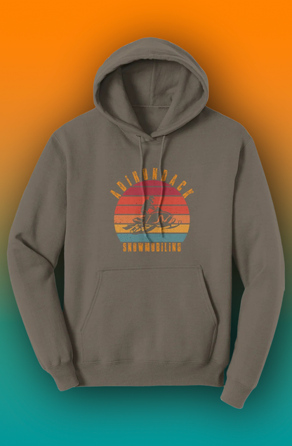 ADK - Snowmobiling - Sunset - Hoodie