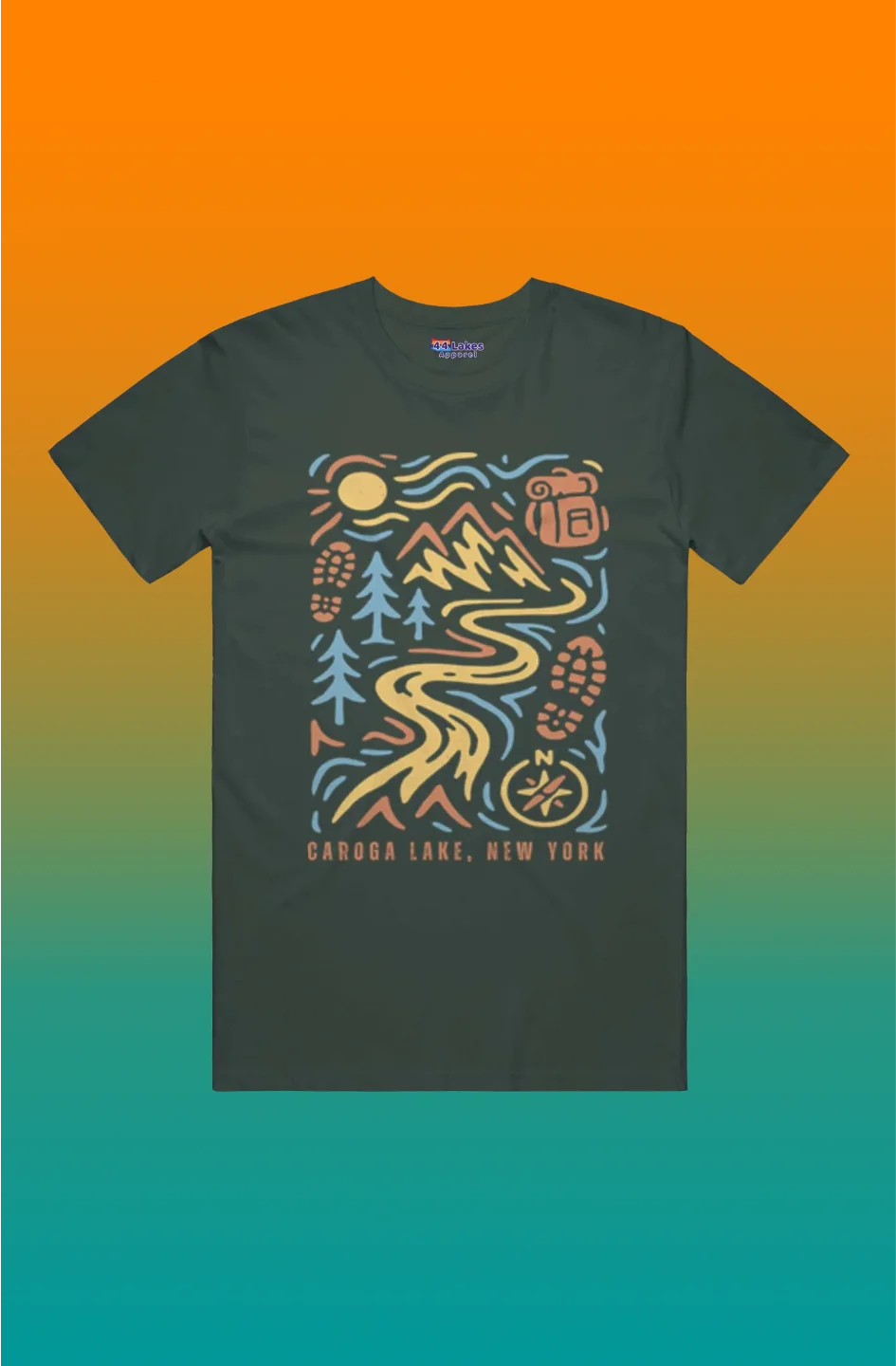 44Lakes - Caroga Lake Hiking - T-Shirt