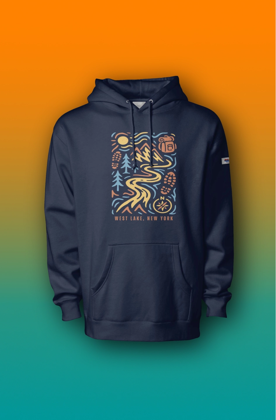 44Lakes - West Lake Hiking - Premium Hoodie